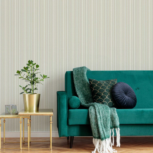 Maison Voyage Champagne Light Linen Wallpaper by La Belle Maison