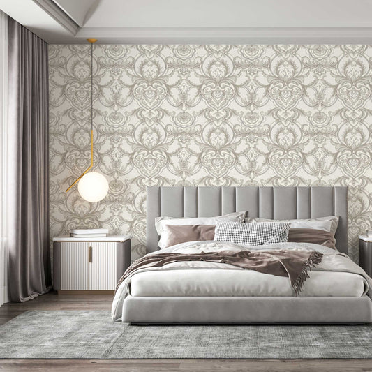 Maison Voyage Sand Elegant Stripe Wallpaper by La Belle Maison