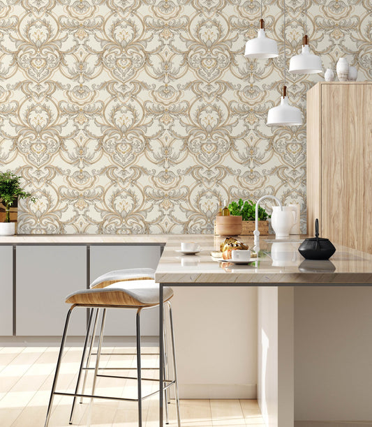 Maison Voyage Sand Soft Linear Wallpaper by La Belle Maison