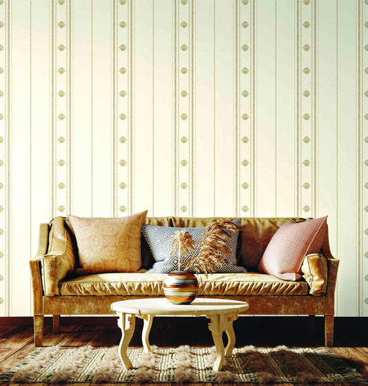 Maison Voyage Bronze Light Linen Wallpaper by La Belle Maison