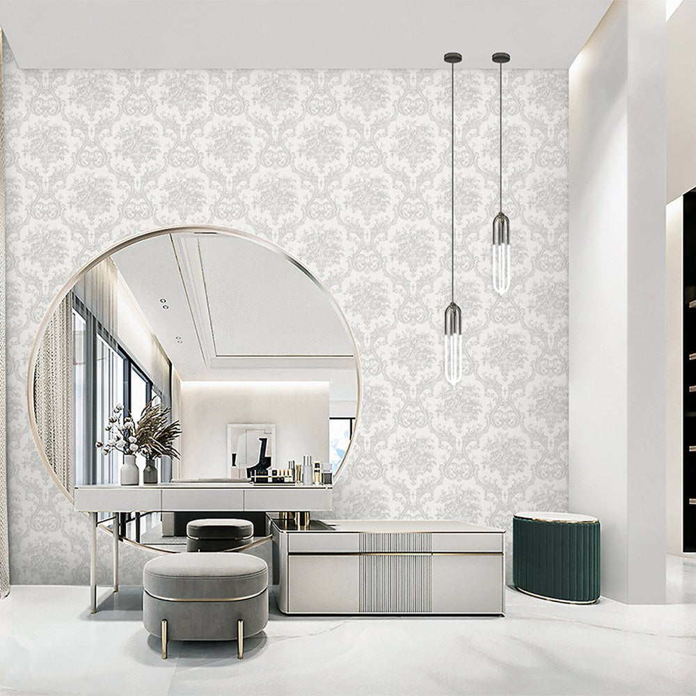 Maison Voyage Ivory Travel Inspired Wallpaper by La Belle Maison