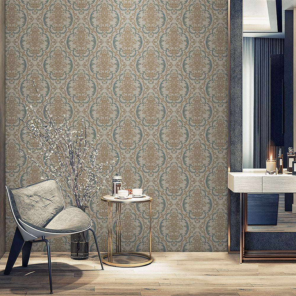 Maison Voyage Pewter Soft Stripe Wallpaper by La Belle Maison
