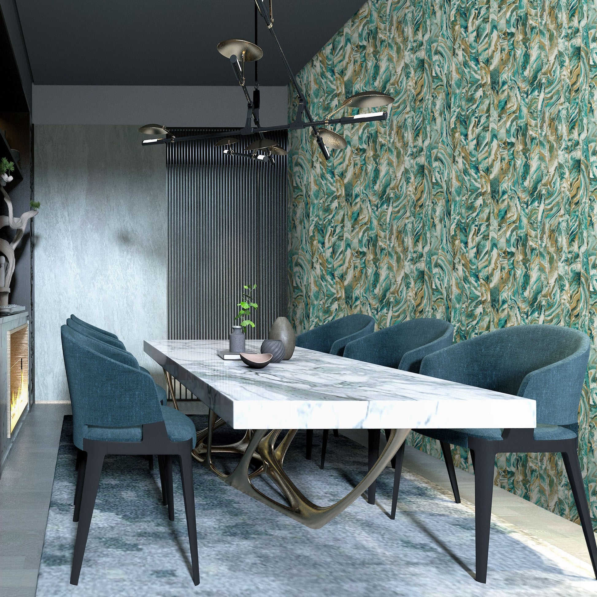Octavia 1201-4 room wallpaper by La Belle Maison