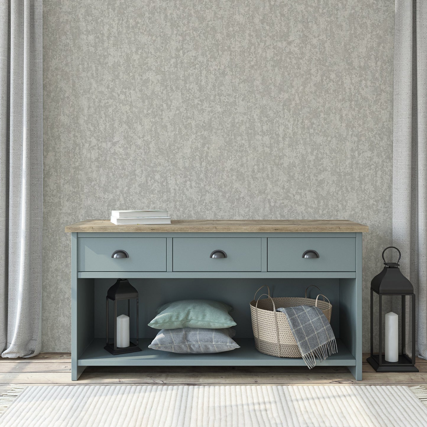 Octavia Champagne Architectural Pattern Wallpaper by La Belle Maison