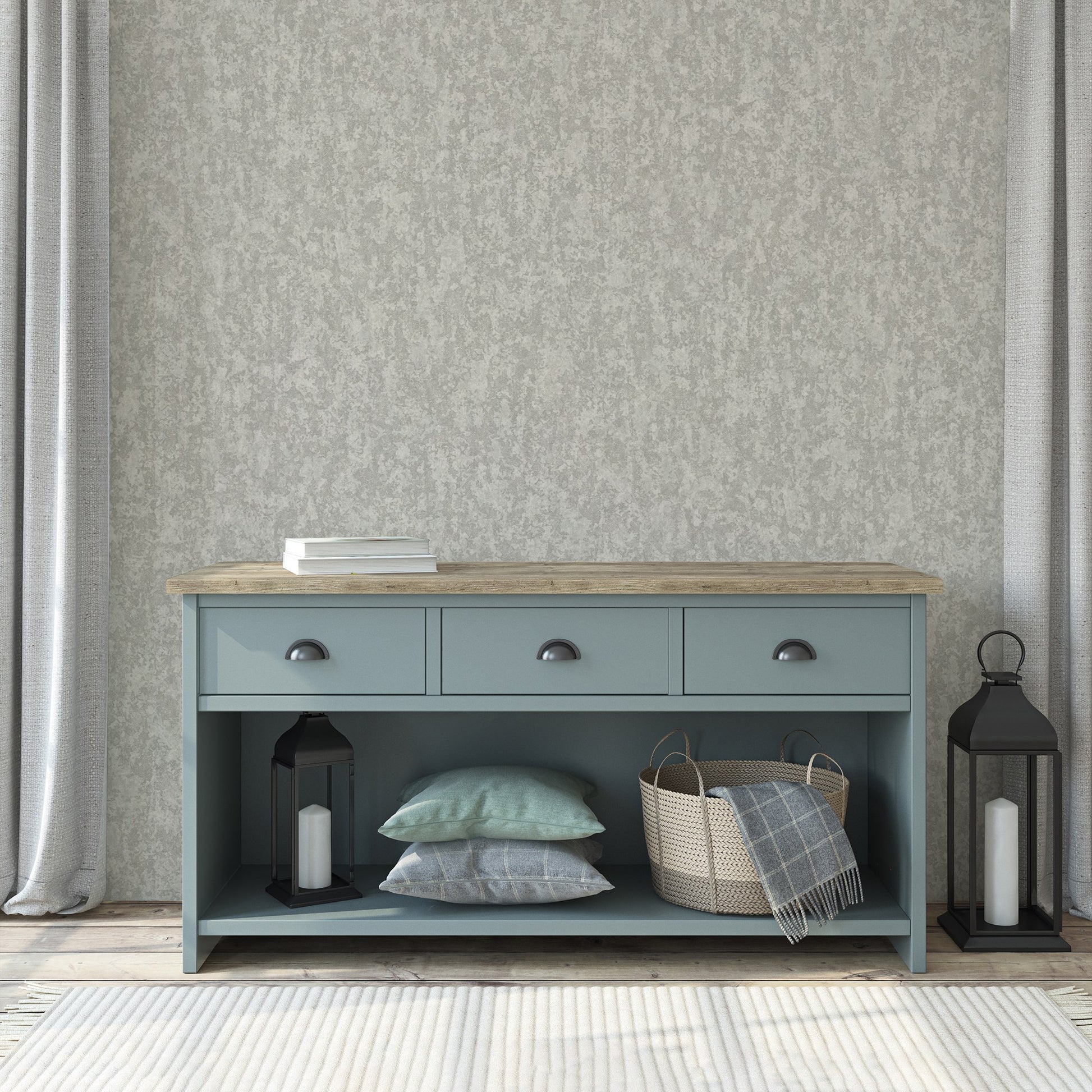 Octavia Champagne Architectural Pattern Wallpaper by La Belle Maison