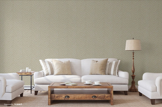 Octavia Herbal Clean Geometric Wallpaper by La Belle Maison