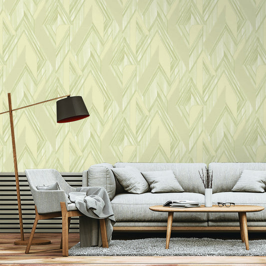 Octavia Vanilla Structured Motif Wallpaper by La Belle Maison