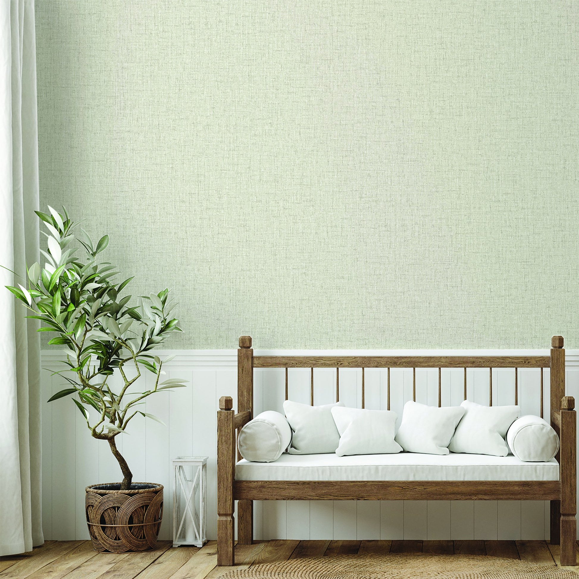 Octavia Cream Clean Geometric Wallpaper by La Belle Maison