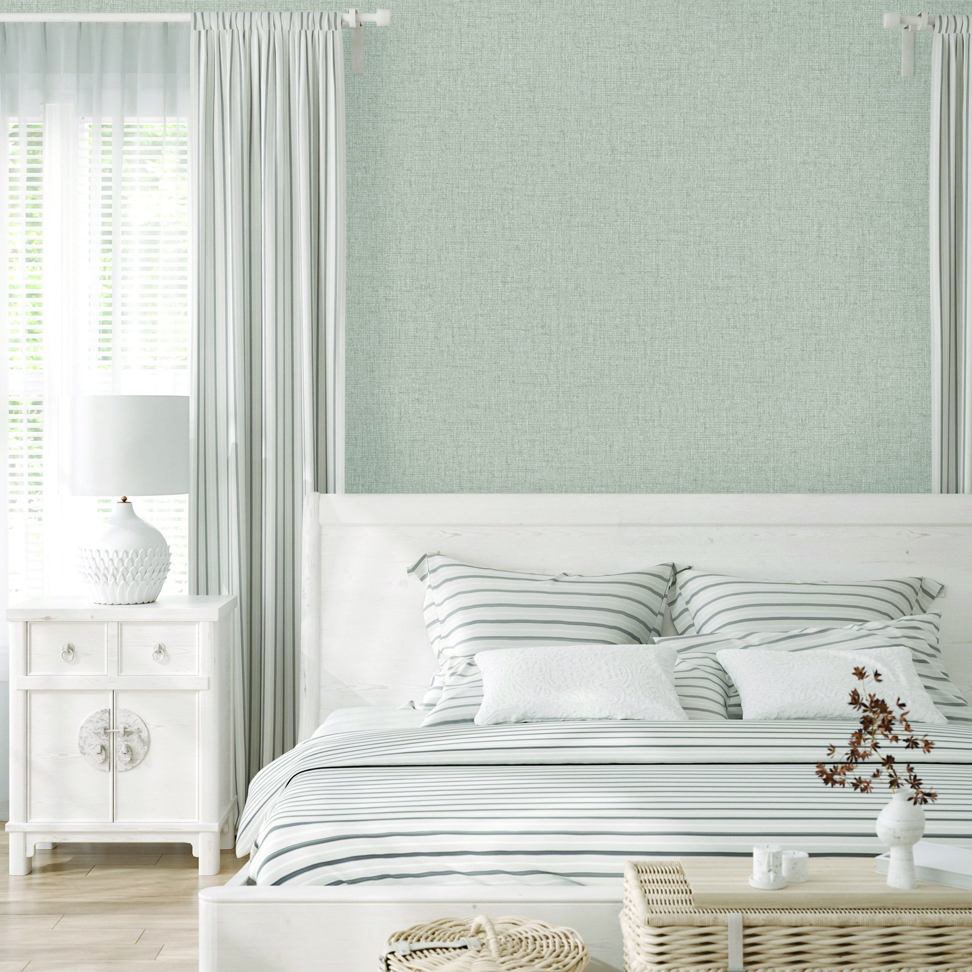 Octavia Mist Geometric Wallpaper by La Belle Maison
