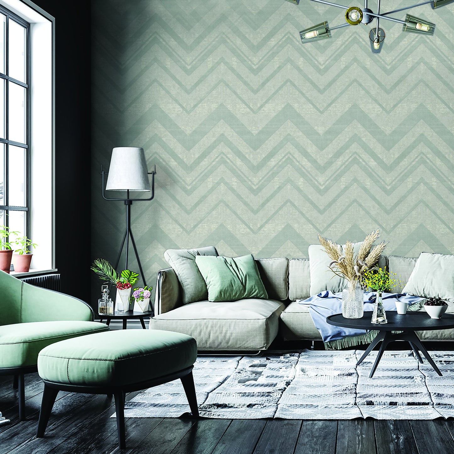 Octavia Pearl Geometric Wallpaper by La Belle Maison