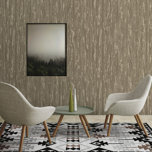 Octavia Truffle Architectural Pattern Wallpaper by La Belle Maison