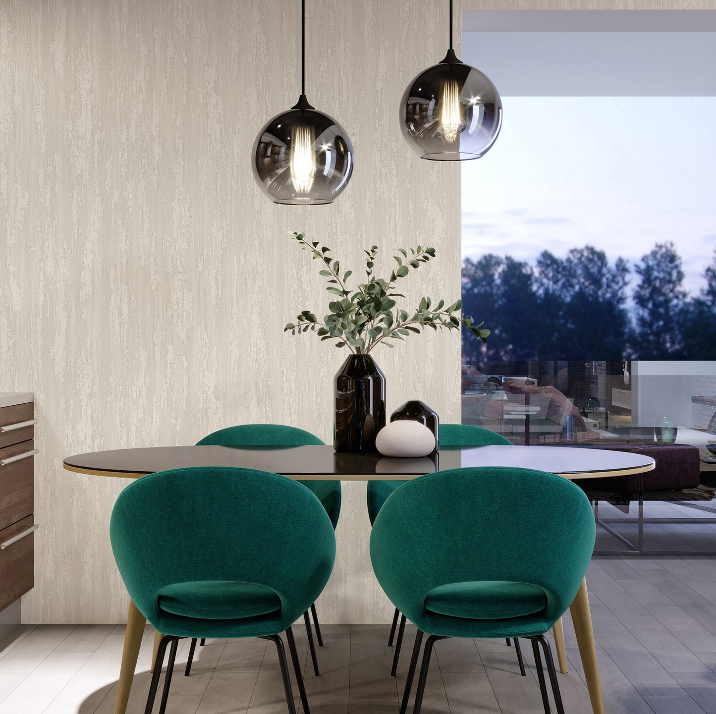 Octavia Stone Modern Trellis Wallpaper by La Belle Maison