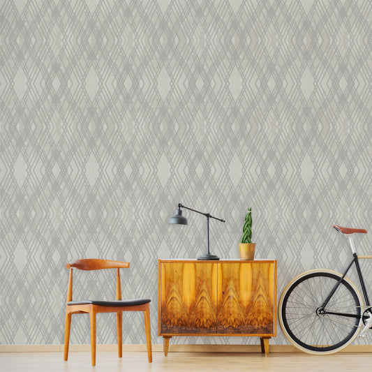 Octavia Dove Geometric Wallpaper by La Belle Maison