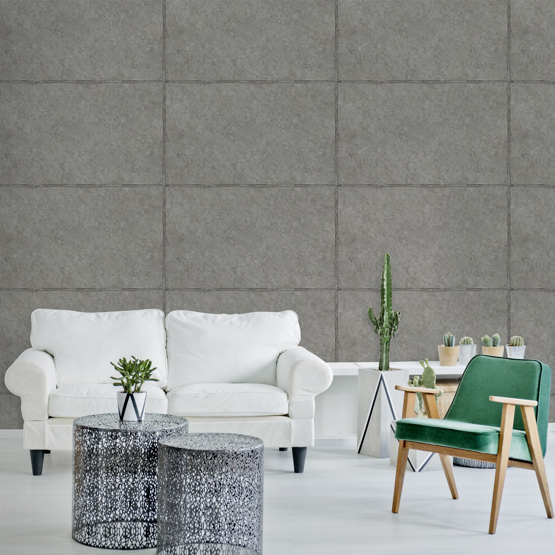 Octavia Ash Linear Pattern Wallpaper by La Belle Maison
