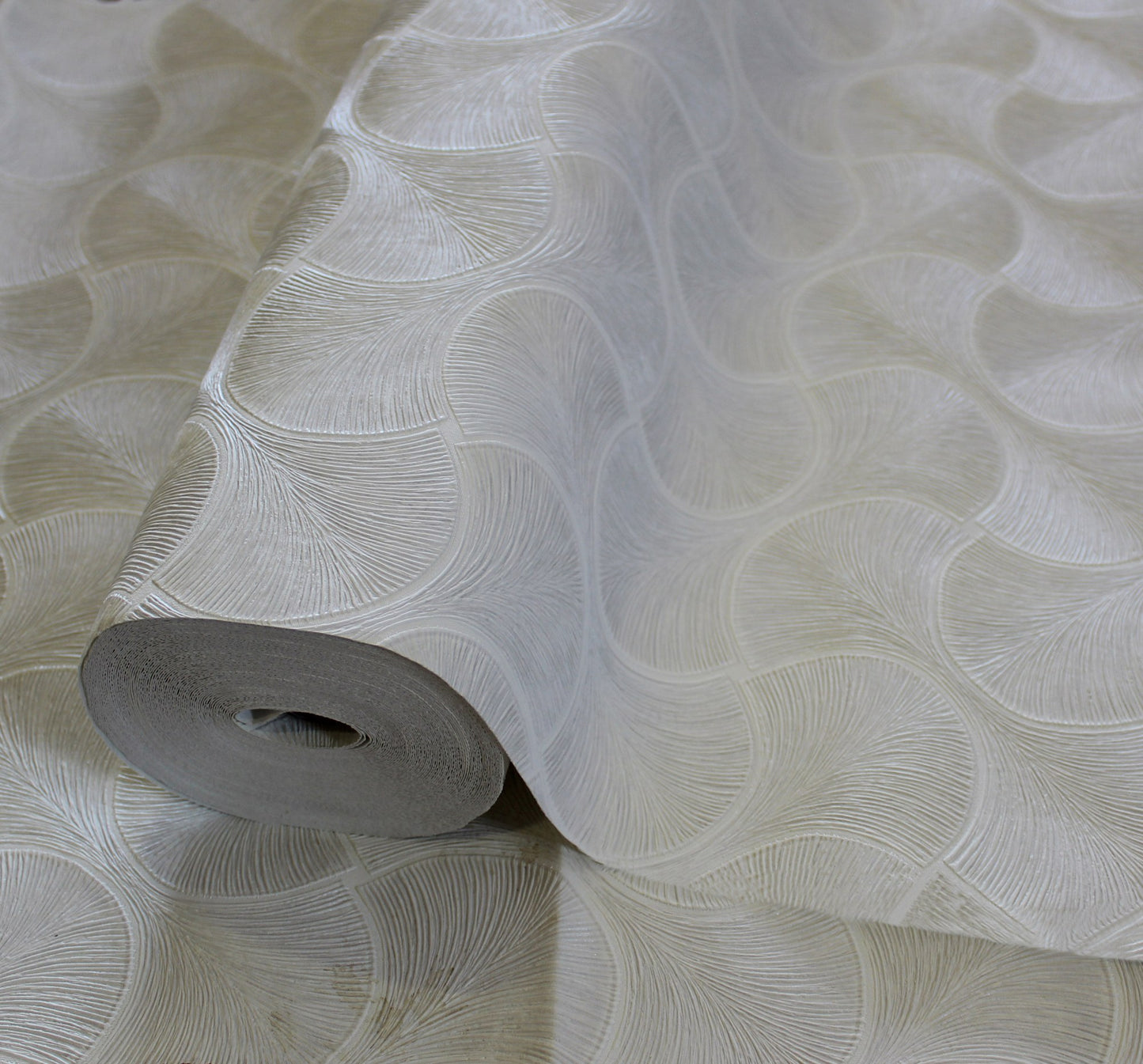 Omega Luxe Ash Polished Texture Wallpaper by La Belle Maison