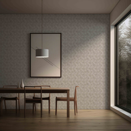 Omega Luxe Ash Luxe Motif Wallpaper by La Belle Maison
