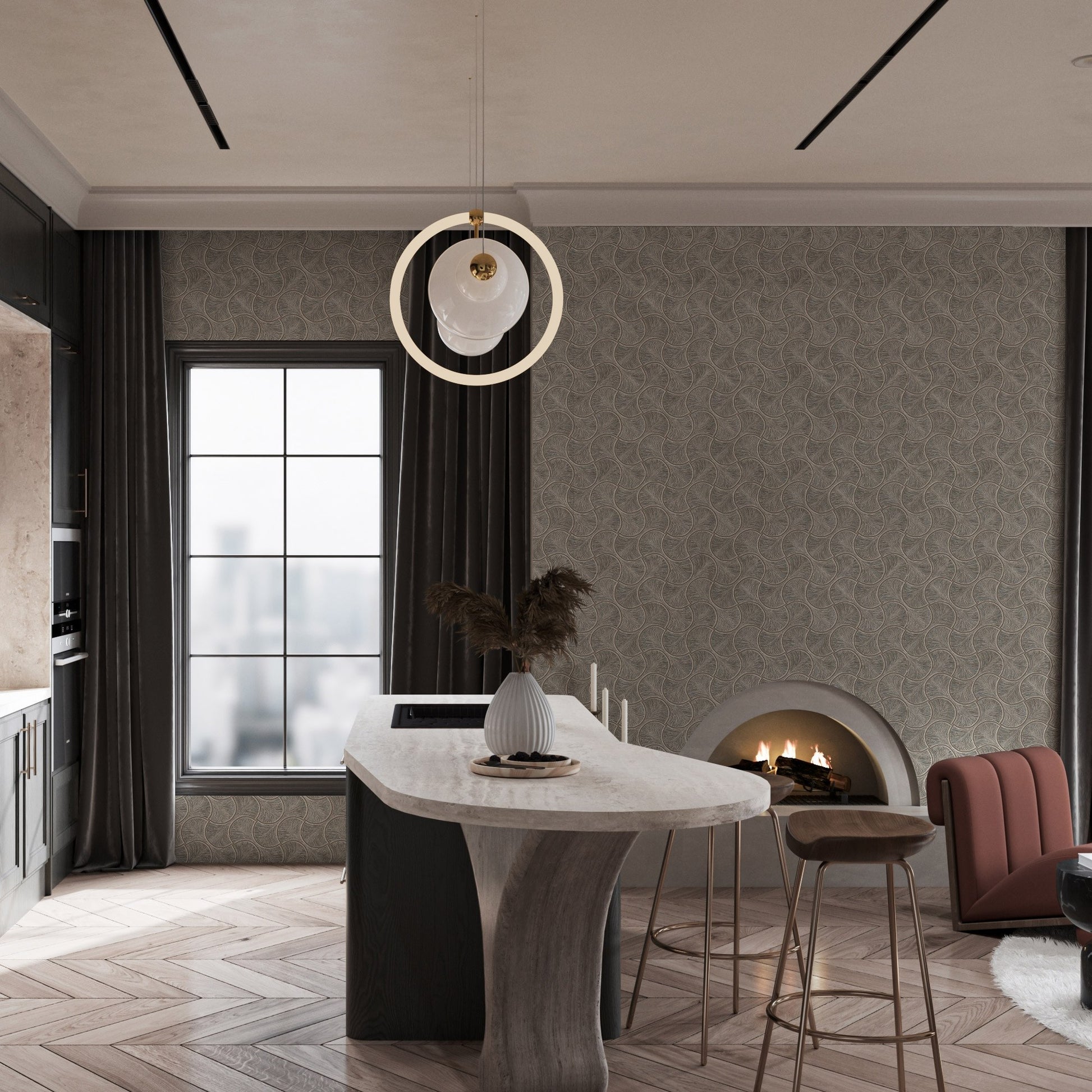 Omega Luxe 23201-5 room wallpaper by La Belle Maison