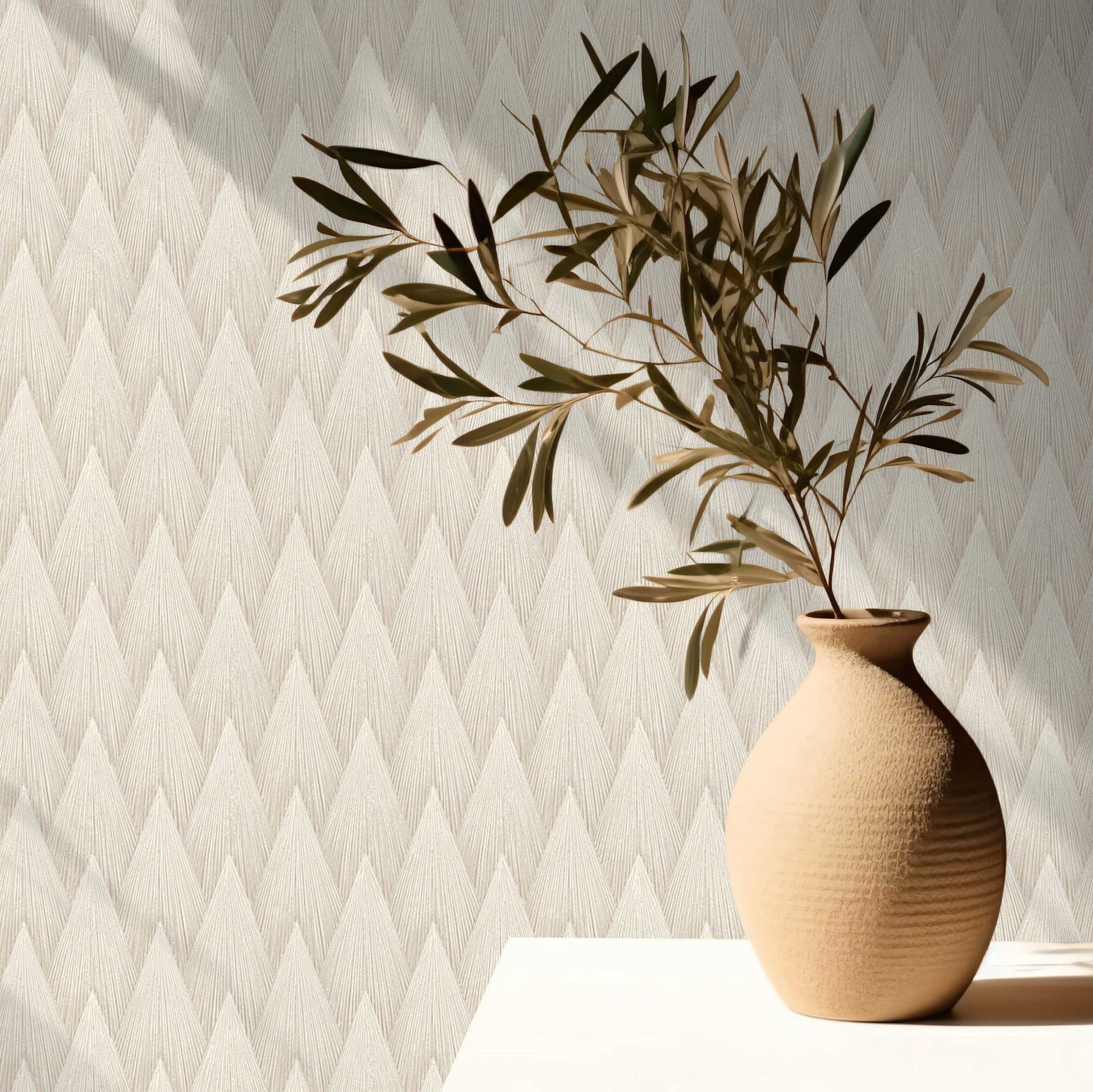 Omega Luxe Biscuit Statement Wallpaper Wallpaper by La Belle Maison