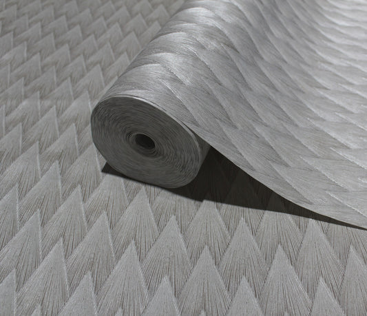Omega Luxe Ash Luxury Texture Wallpaper by La Belle Maison