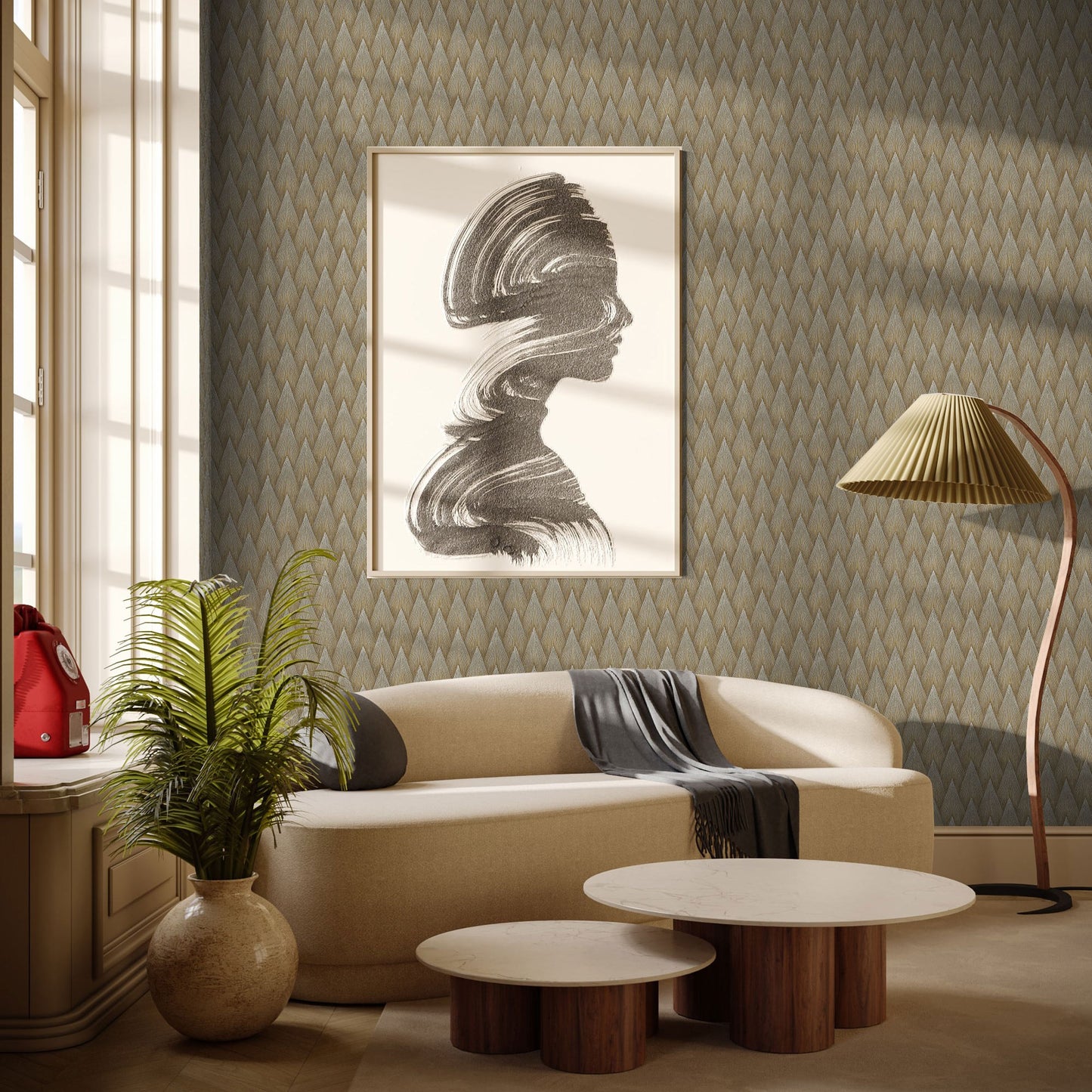 Omega Luxe 23202-5 room wallpaper by La Belle Maison