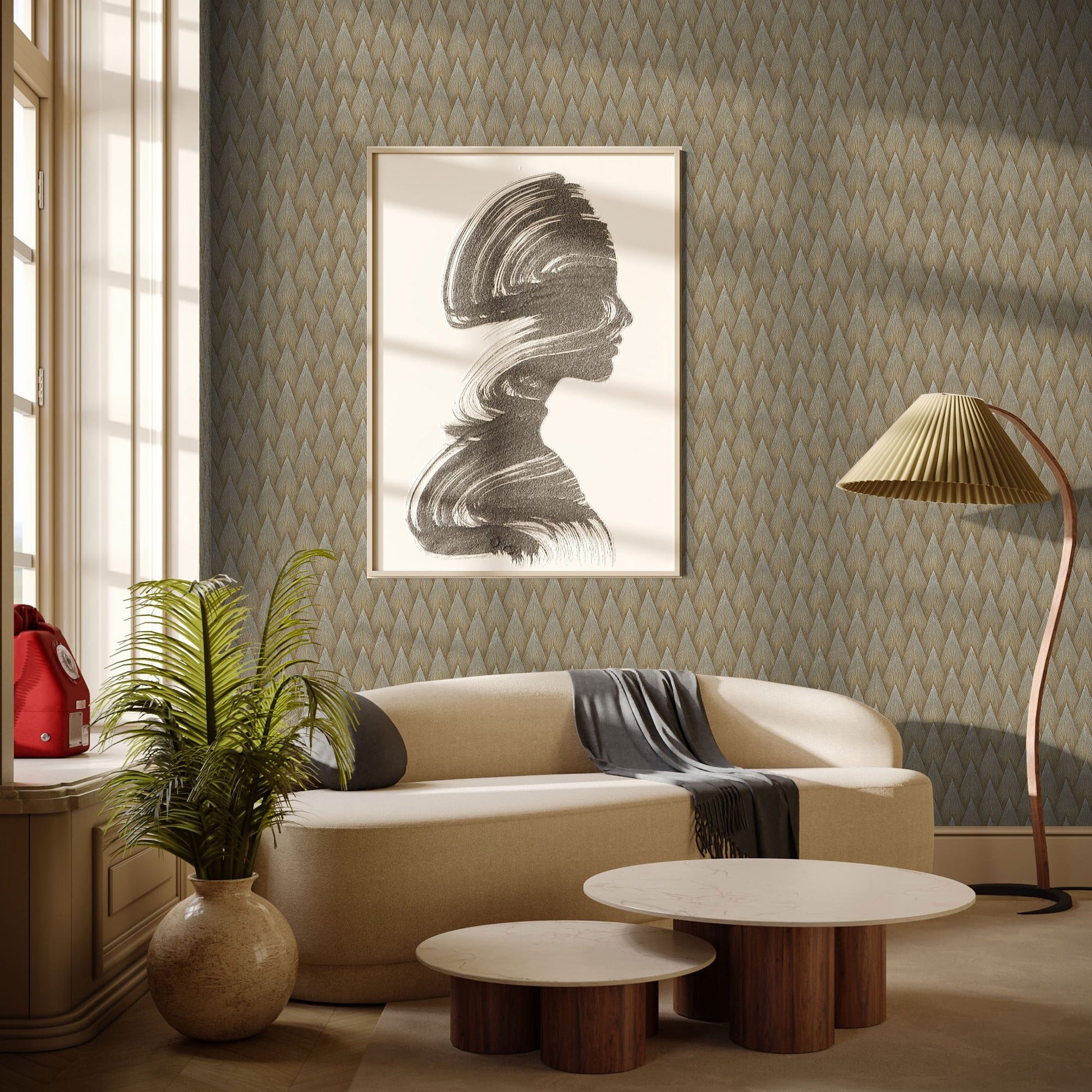 Omega Luxe 23202-5 room wallpaper by La Belle Maison