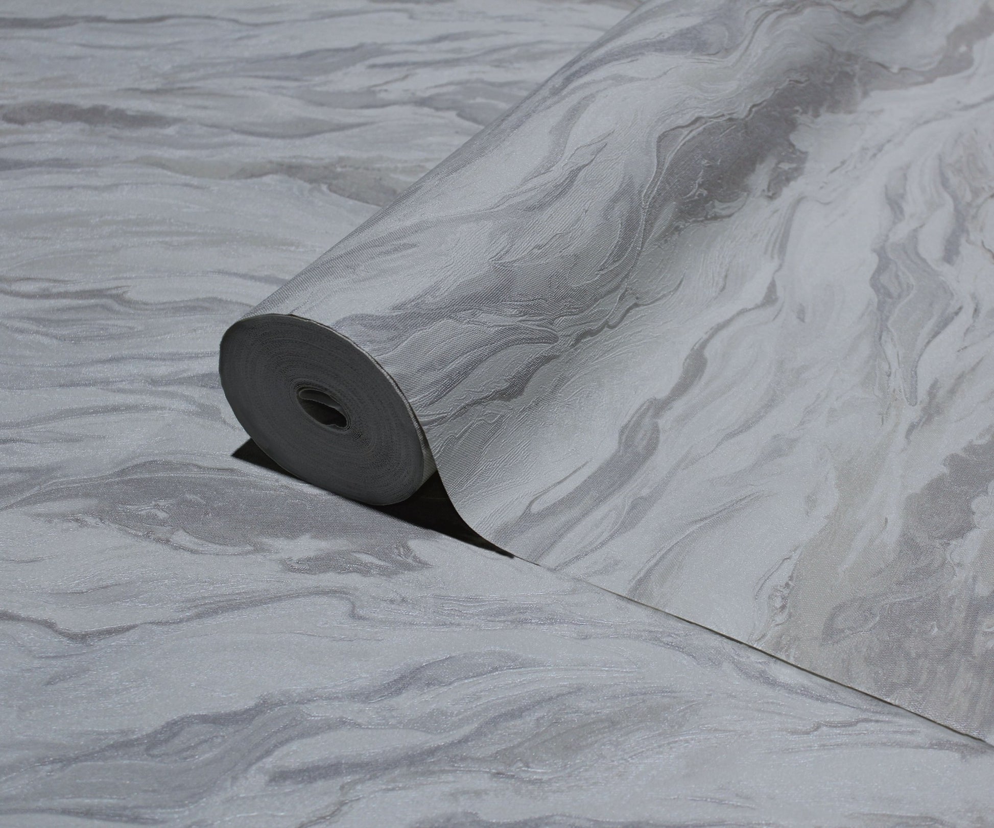 Omega Luxe Warm Grey Polished Texture Wallpaper by La Belle Maison