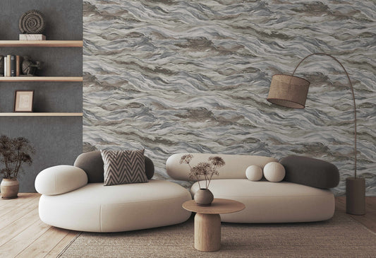 Omega Luxe Graphite Luxury Texture Wallpaper by La Belle Maison