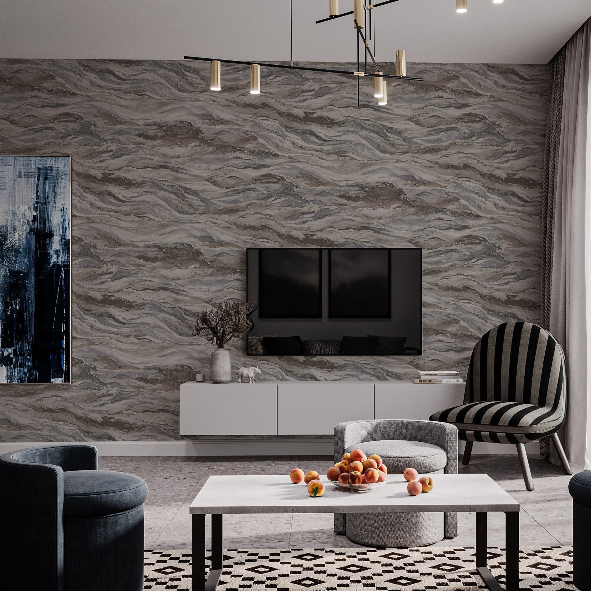 Omega Luxe 23207-4 room wallpaper by La Belle Maison