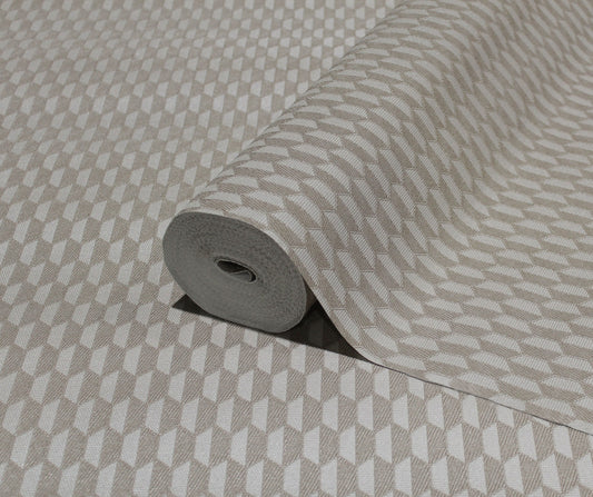 Omega Luxe Sand Luxe Motif Wallpaper by La Belle Maison