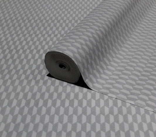 Omega Luxe Silver Taupe Statement Wallpaper Wallpaper by La Belle Maison