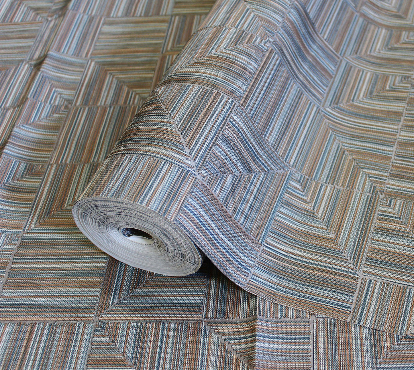 Omega Luxe Dove Grey Dramatic Pattern Wallpaper by La Belle Maison