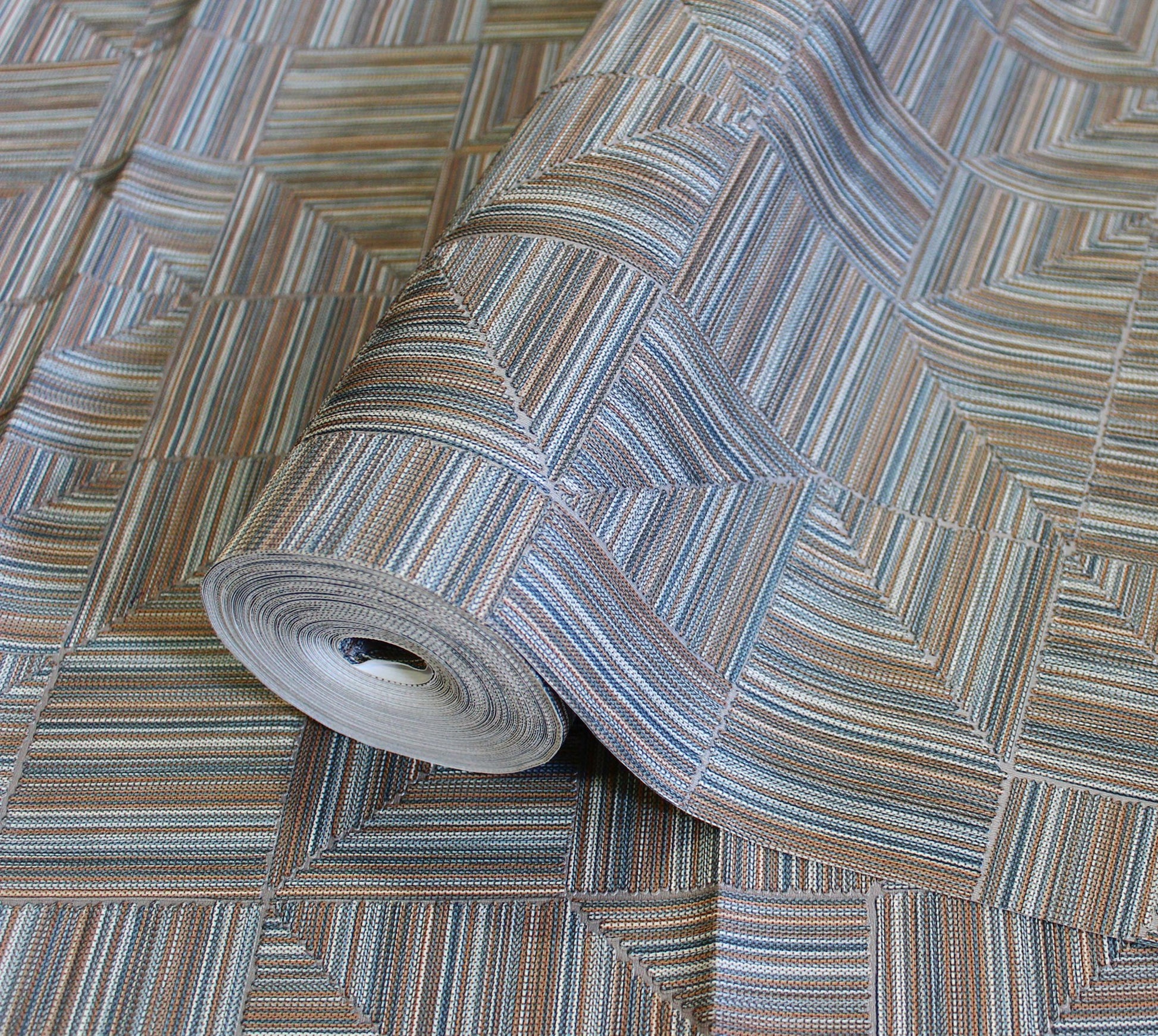 Omega Luxe Dove Grey Dramatic Pattern Wallpaper by La Belle Maison