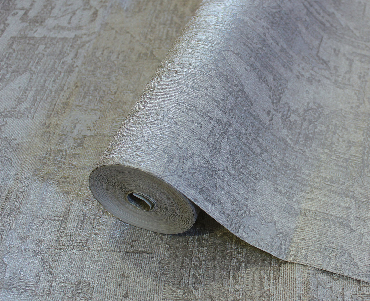 Omega Luxe Grey Rich Weave Wallpaper by La Belle Maison