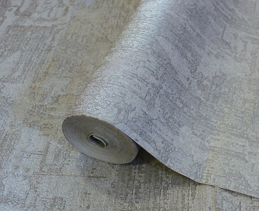 Omega Luxe Grey Rich Weave Wallpaper by La Belle Maison