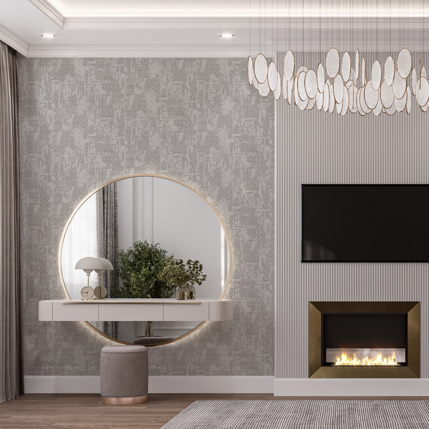Omega Luxe 23212-3 room wallpaper by La Belle Maison
