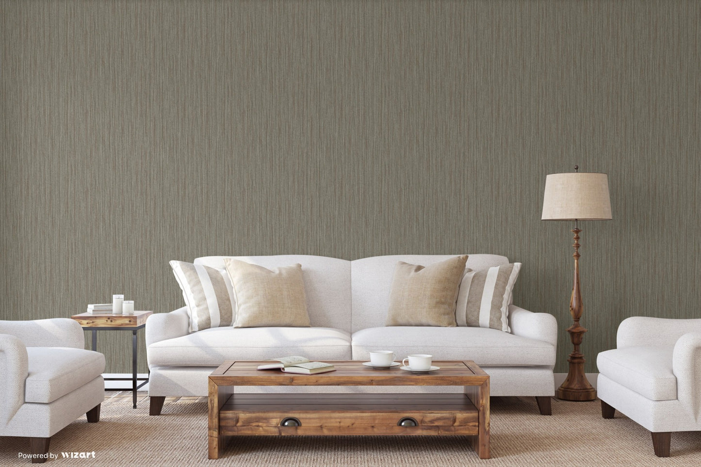 Rococo Maison Stone Grey Classic Ornamental Wallpaper by La Belle Maison