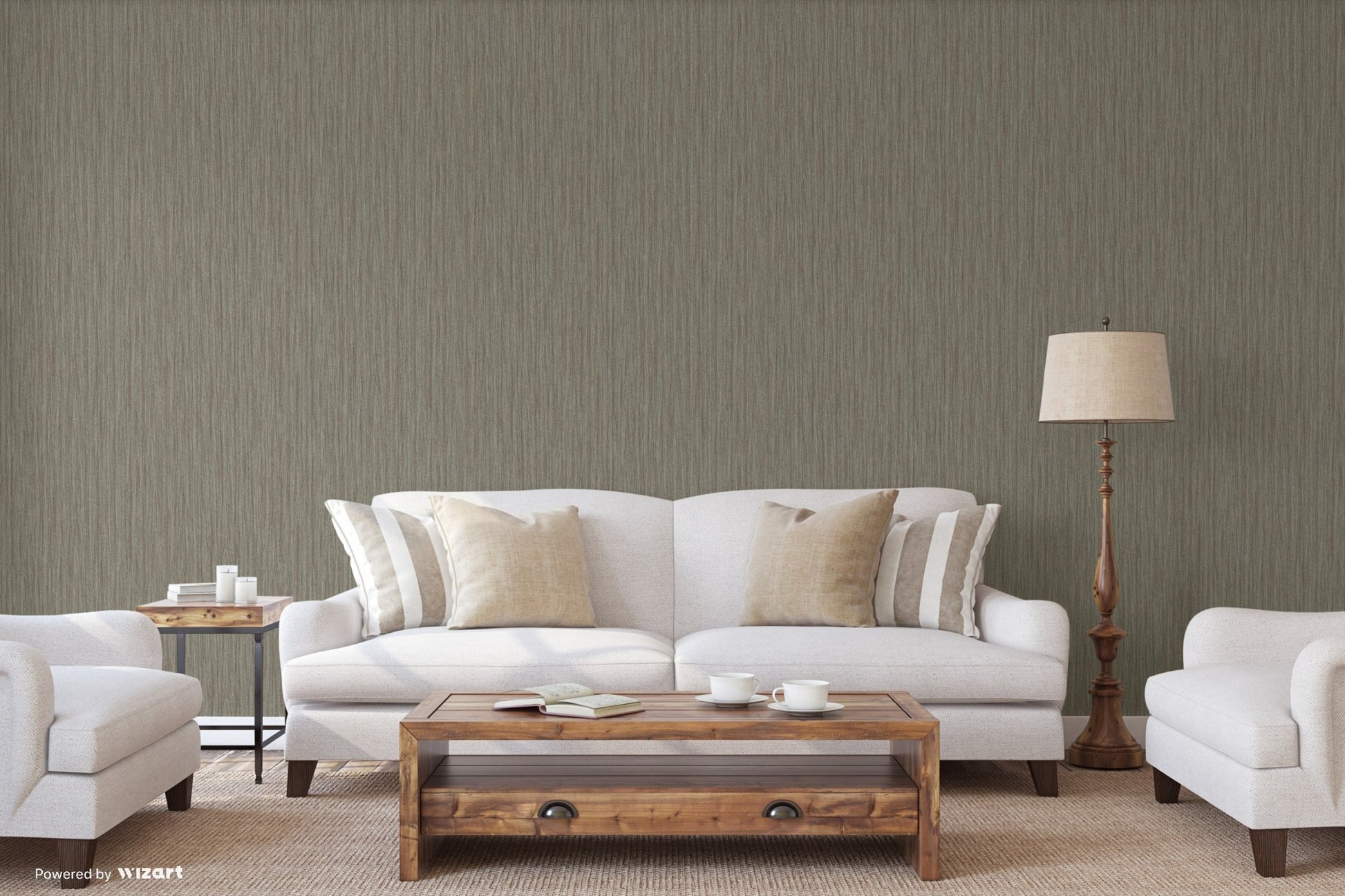 Rococo Maison Stone Grey Classic Ornamental Wallpaper by La Belle Maison