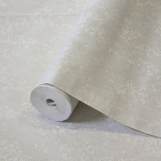 Rococo Maison Warm Grey Classic Ornamental Wallpaper by La Belle Maison