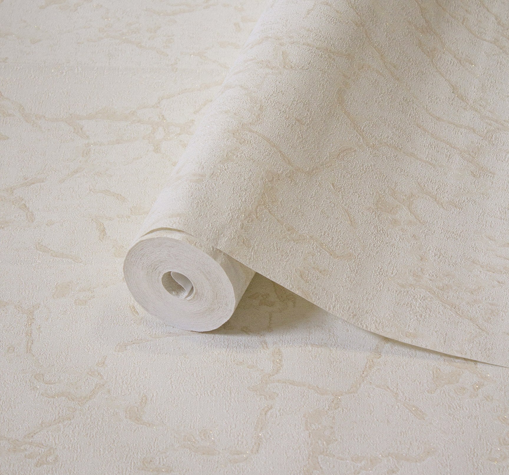 Rococo Maison Oatmeal Heritage Damask Wallpaper by La Belle Maison
