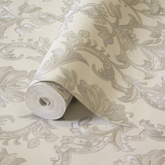 Rococo Maison Smoke Heritage Damask Wallpaper by La Belle Maison