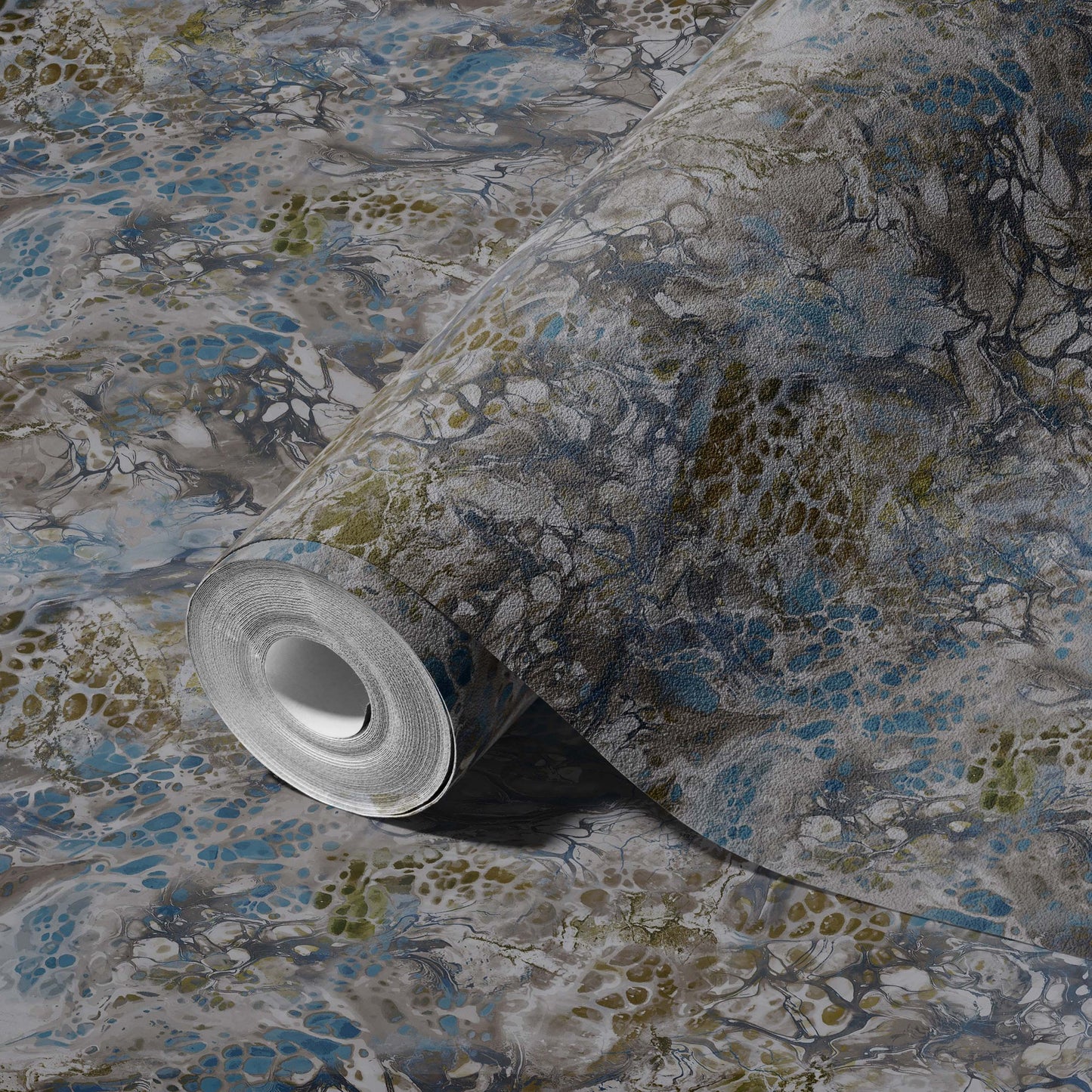 Roka Living Smoke Natural Texture Wallpaper by La Belle Maison