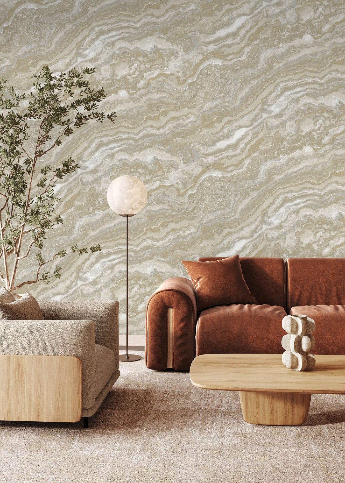 Roka Living 23102-3 room wallpaper by La Belle Maison