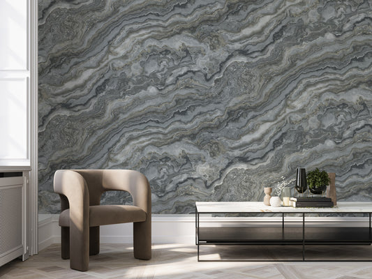 Roka Living Ash Warm Linen Wallpaper by La Belle Maison