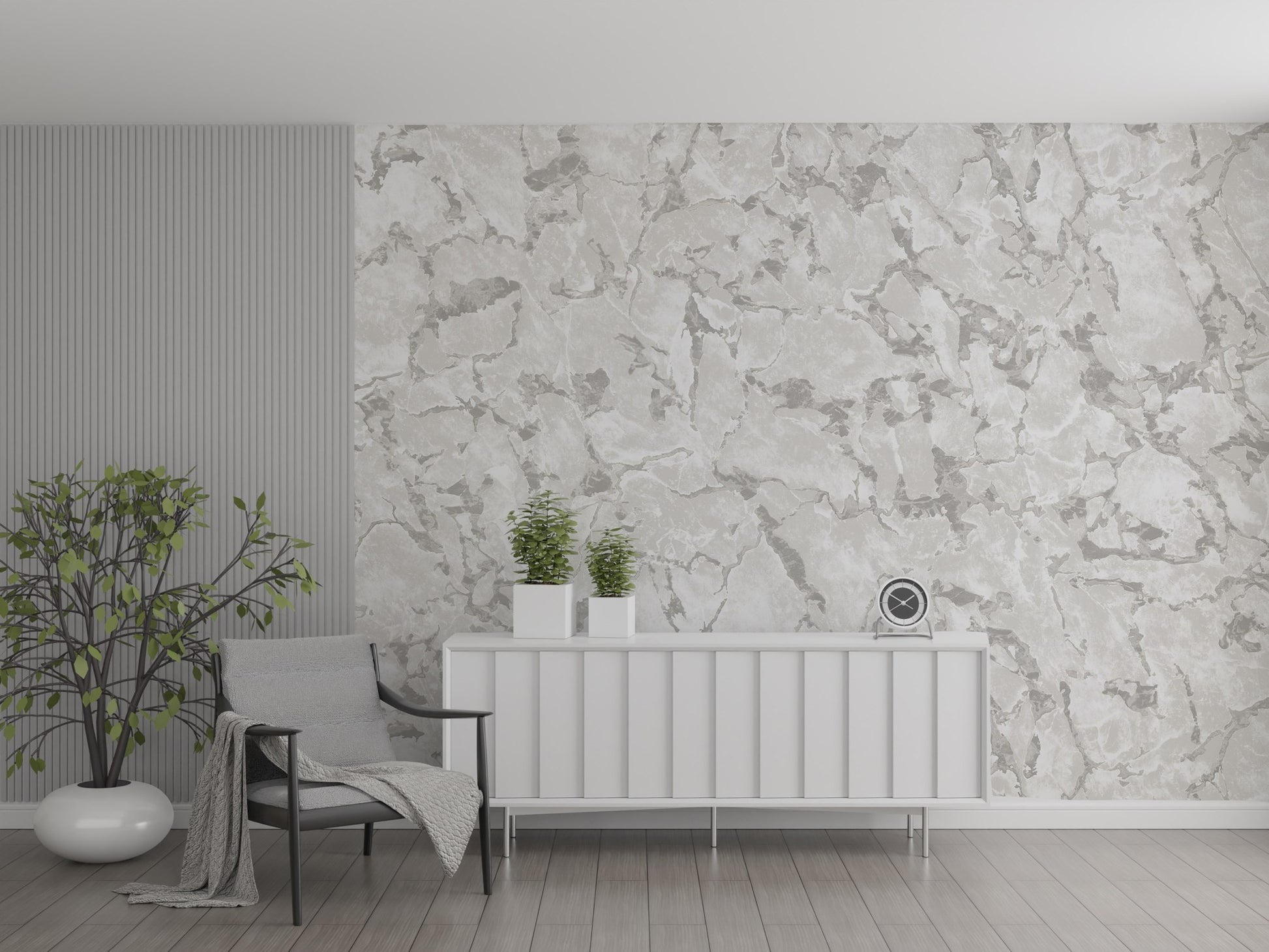 Roka Living Ash Earthy Texture Wallpaper by La Belle Maison