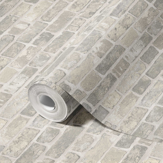 Roka Living Dove Grey Earthy Texture Wallpaper by La Belle Maison