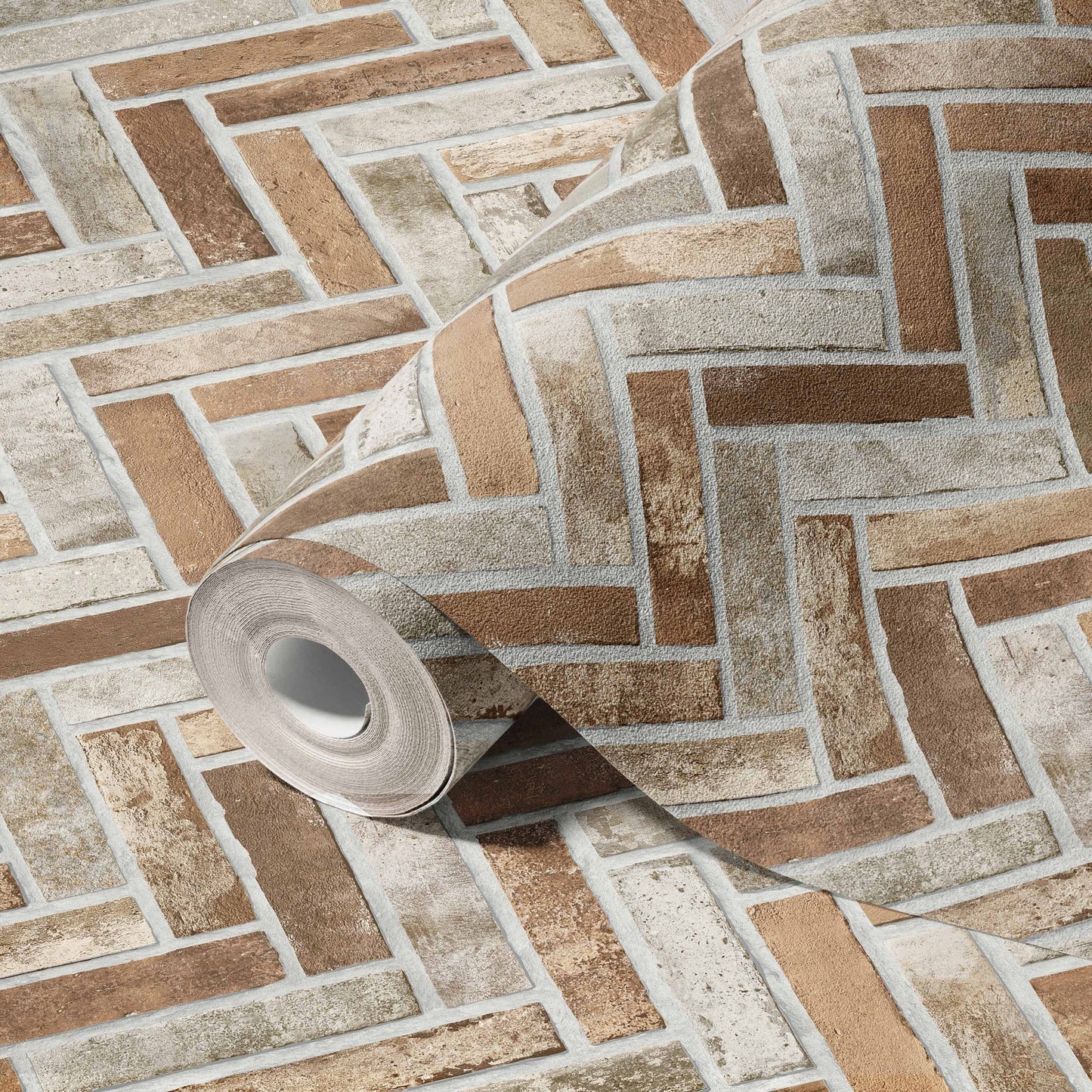 Roka Living Pewter Natural Surface Wallpaper by La Belle Maison