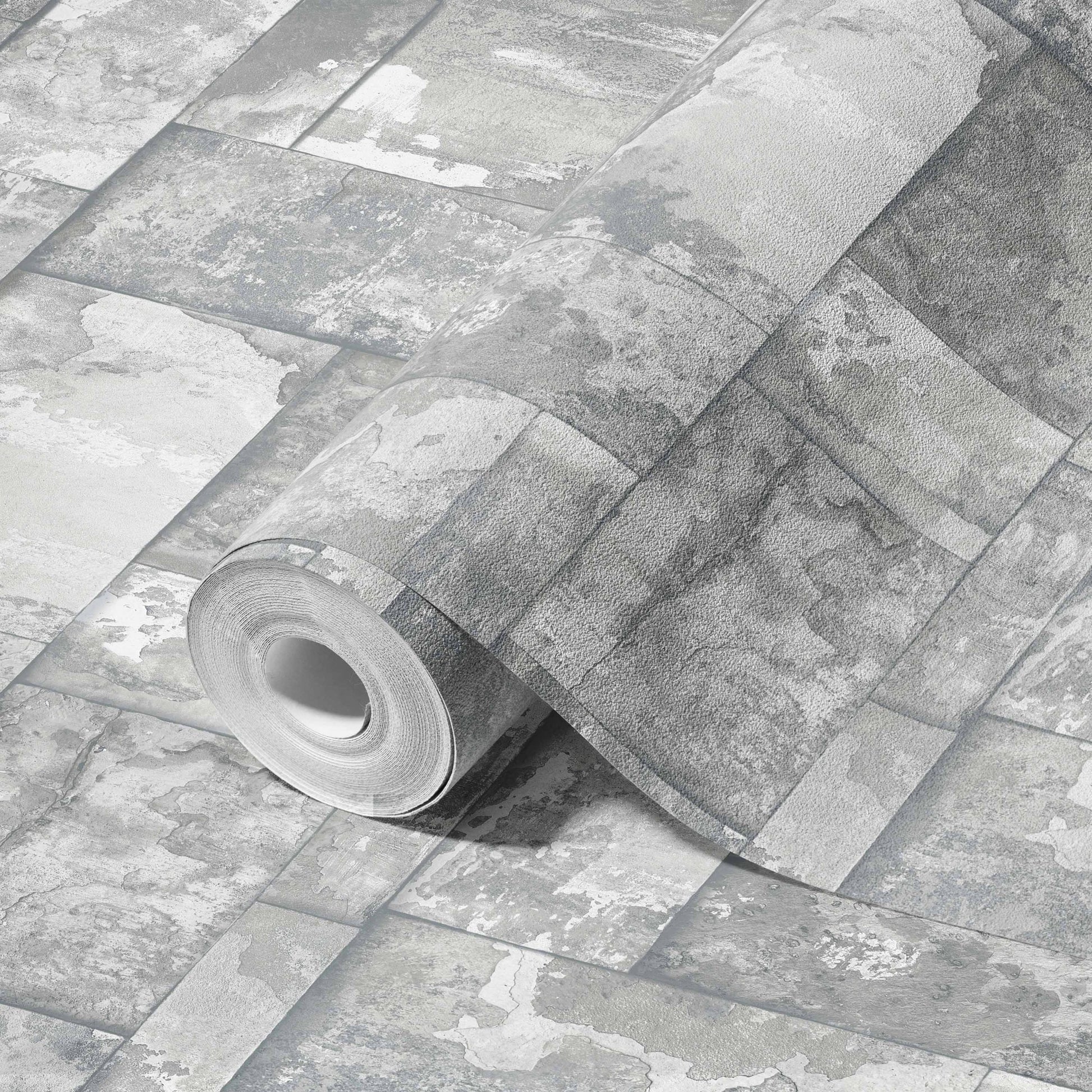 Roka Living Stone Grey Natural Texture Wallpaper by La Belle Maison
