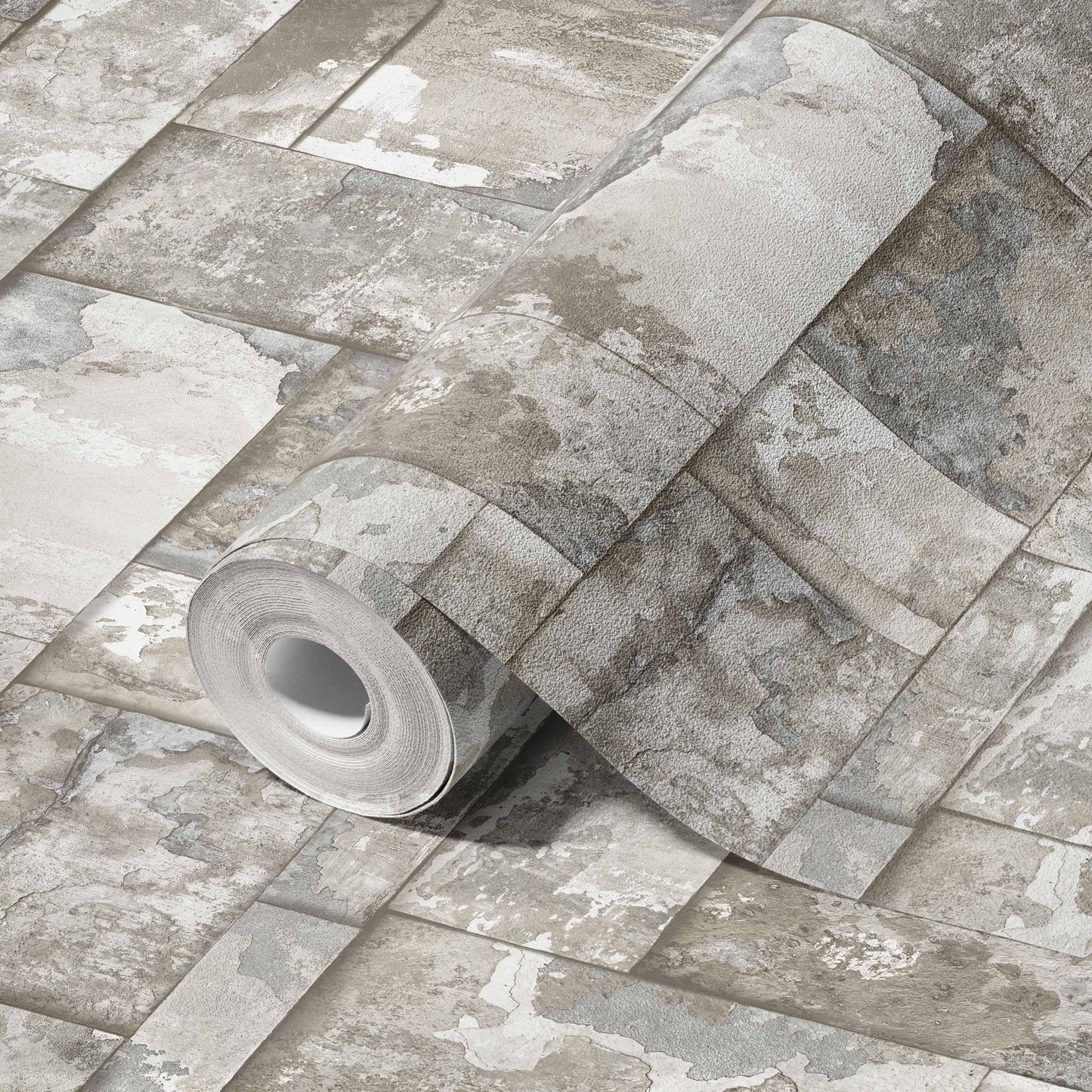 Roka Living Grey Relaxed Weave Wallpaper by La Belle Maison