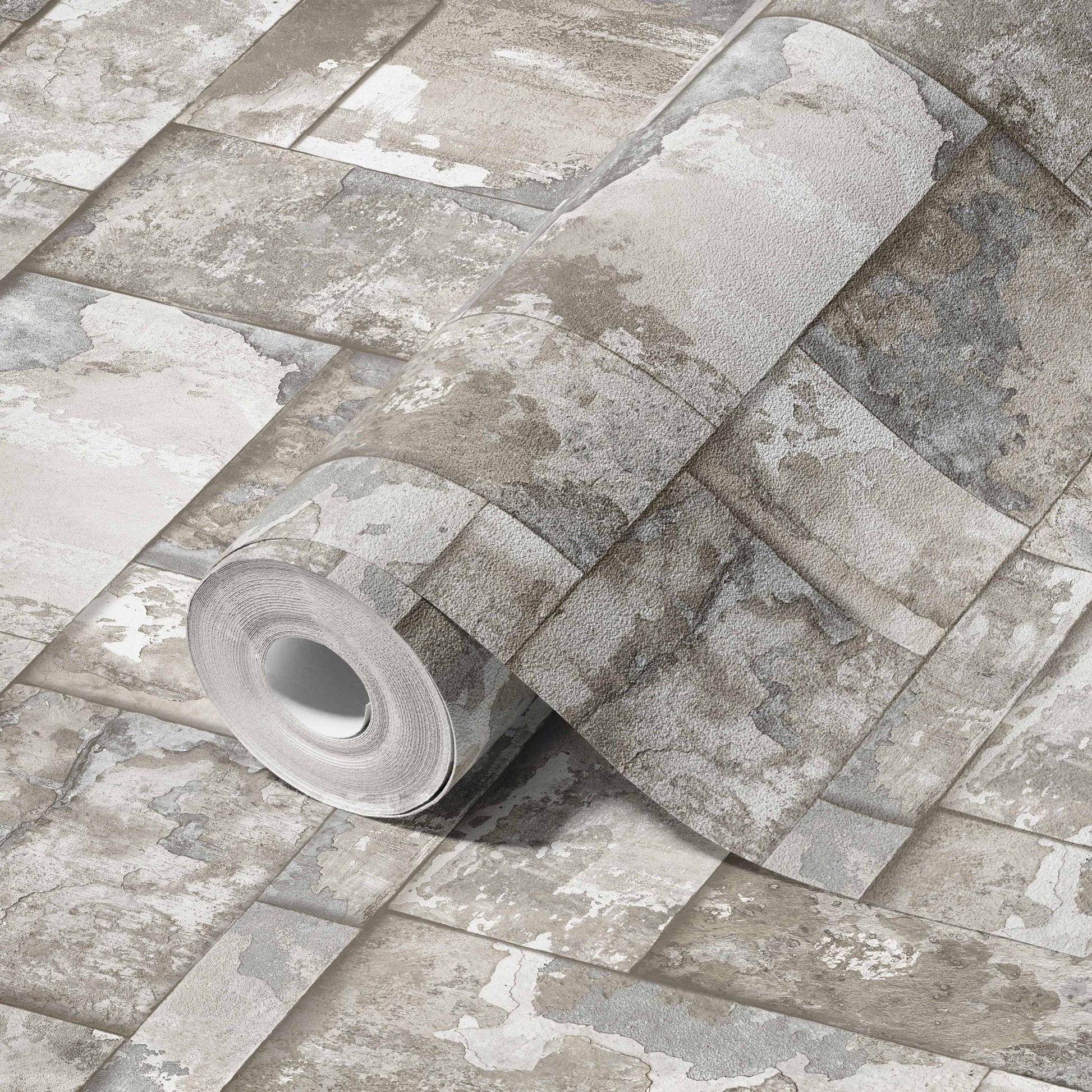 Roka Living Grey Relaxed Weave Wallpaper by La Belle Maison