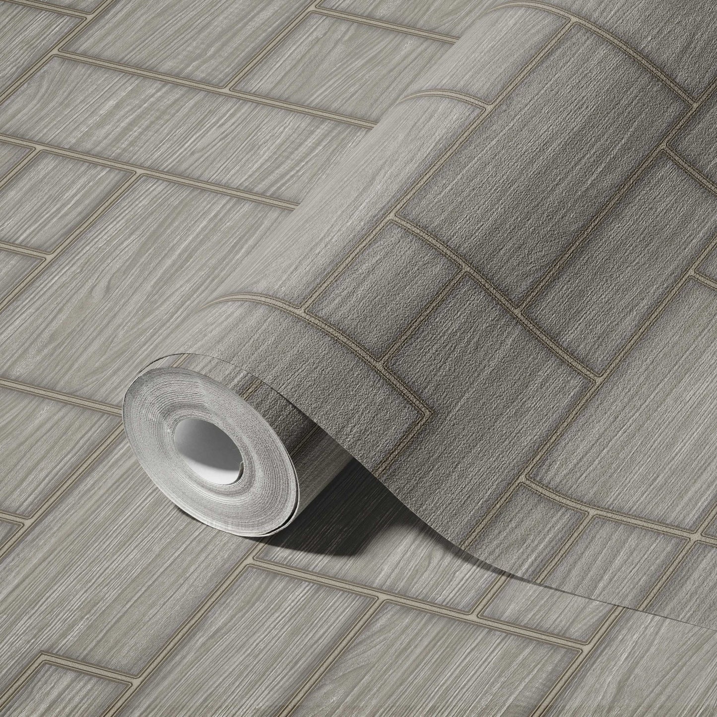 Roka Living Pewter Contemporary Texture Wallpaper by La Belle Maison